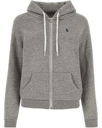 Polo Ralph Lauren - Logo Embroidered Zipped Hoodie - Lyst