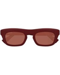Gucci - Eyewear Rectangular Frame Sunglasses - Lyst