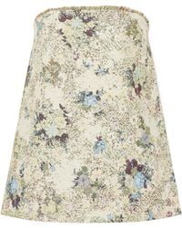 ALÉMAIS - Whitney Strapless Floral-Jacquard Bustier Top - Lyst