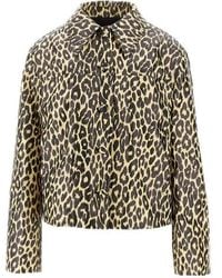 Jil Sander - Leopard-Printed Long-Sleeved Jacket - Lyst