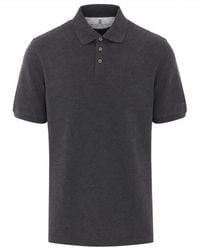 Brunello Cucinelli - Logo Detailed Short-Sleeved Polo Shirt - Lyst