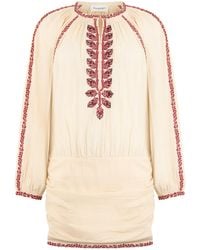 Isabel Marant - Isabel Marant Étoile Embroidered Short Dress - Lyst