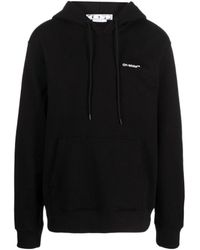 Off-White c/o Virgil Abloh - Logo-Print Drawstring Hoodie - Lyst