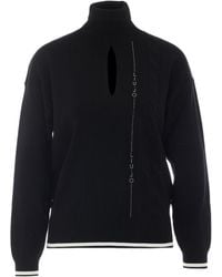 Liu Jo - Cut-Out High-Neck Knit Sweater - Lyst