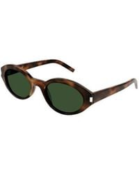 Saint Laurent - Eyewear Oval Frame Sunglasses - Lyst
