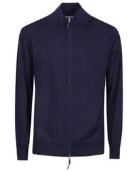 Ballantyne - Zip-Up Knit Cardigan - Lyst