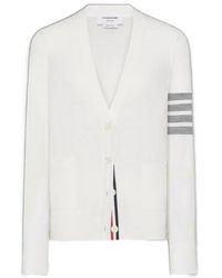 Thom Browne - Four-Bar Merino-Wool Cardigan - Lyst