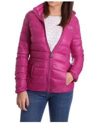 EA7 - Logo Quilted Down Jacket - Lyst