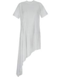 Loulou de Saison - Igari Asymmetric Pleated T-Shirt Dress - Lyst