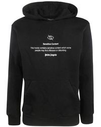 Palm Angels - Logo Printed Hooded Sweater - Lyst