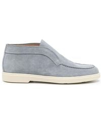 Santoni - Round-Toe Slip-On Loafers - Lyst