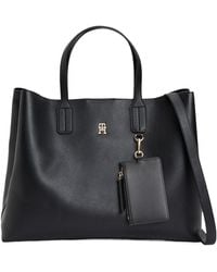 Tommy Hilfiger - Solid Color Satchel Bag - Lyst