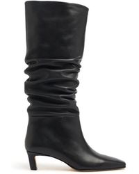 Alohas - Kalila Pleated Leather Boots - Lyst