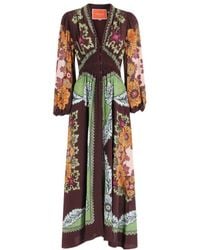 La DoubleJ - Printed Silk Maxi Dress - Lyst