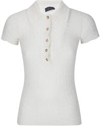 Haikure - Laurie Cable Knit Polo Top - Lyst