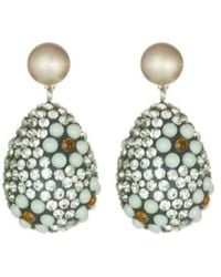 Tory Burch - Curiosity Crystal-Pearl Drop Earrings - Lyst