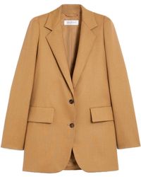 Max Mara - Single-Breasted Wool, Mohair And Silk Blazer - Lyst