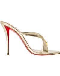 Christian Louboutin - Leather Slide Mule Stilettos - Lyst
