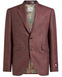 Etro - Single-Breasted Wool Mouliné Jacket - Lyst