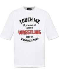 DSquared² - Slogan Printed Crewneck T-Shirt - Lyst