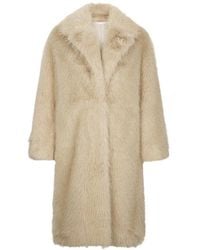 Liu Jo - Long-Sleeved Faux-Fur Coat - Lyst