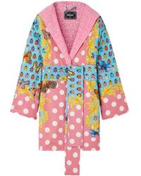 Versace - Baroque-Printed Belted Bathrobe - Lyst