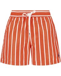 Polo Ralph Lauren - Drawstring Straight Striped Shorts - Lyst