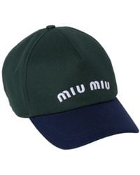 Miu Miu - Drill Logo-Embroidered Baseball Cap - Lyst