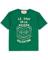 Valentino - Chat De La Maison-Print T-Shirt - Lyst