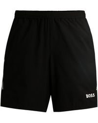 BOSS - Boss Logo Printed Active Shorts - Lyst
