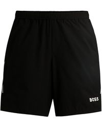 BOSS - Boss Logo Printed Active Shorts - Lyst