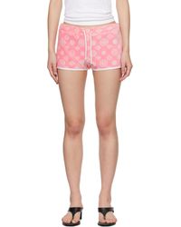 CASABLANCA - Velour Monogram Shorts - Lyst