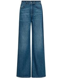 Marella - High-Waisted Denim Wide-Leg Jeans - Lyst