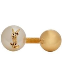 Saint Laurent - Cassandre Logo Plaque Ring - Lyst