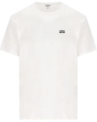 Loewe - Logo Detailed Short Sleeve T-Shirt - Lyst
