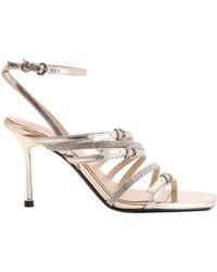 Pinko - Lisa Embellished Ankle Strap Sandals - Lyst
