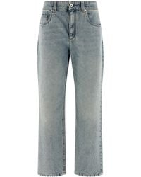 Brunello Cucinelli - Retro Cropped Straight Jeans - Lyst