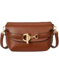 Ralph Lauren - Buckle-Detail Leather Crossbody Bag - Lyst