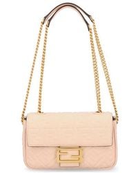 Fendi - Ff Motif Chained Shoulder Bag - Lyst
