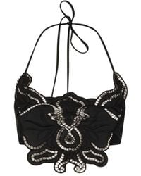 Blumarine - Embroidered Halterneck Top - Lyst