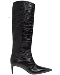 Dolce & Gabbana - Dg Logo Plaque Embossed Boots - Lyst