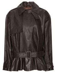 ROTATE BIRGER CHRISTENSEN - Belted Peplum Biker Jacket - Lyst