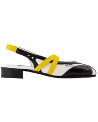 CAREL PARIS - Carel Logo Patch Slingback Flat Shoes - Lyst