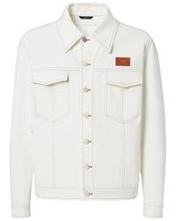 Fendi - Logo Patch Oversized Jeans Jacket - Lyst