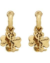 Saint Laurent - Cassandre Lucky Charm Hoop Earrings - Lyst