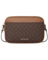 Michael Kors - Jet Set Travel Large Signature Logo Camera Crossbody Bag - Lyst