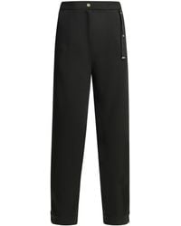 Herno - Logo Plaque Grosgrain-Detail Trousers - Lyst