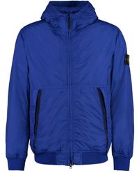 Stone Island - Compass-Patch Zip-Up Bomber Jacket - Lyst