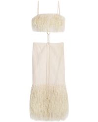 Jacquemus - La Robe Raphia Cut-Out Open Back Midi Dress - Lyst