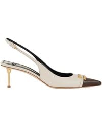 Elisabetta Franchi - Two-Toned Pointed-Toe Slingback Pumps - Lyst